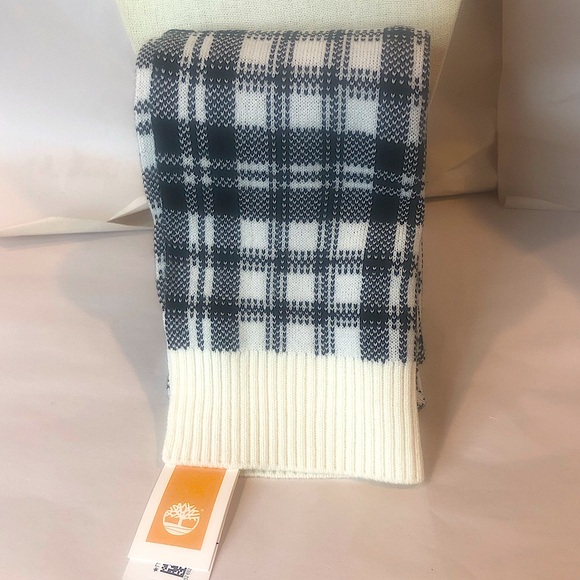 TIMBERLAND Plaid Flat Knit Scarf NWT - Picture 6 of 12